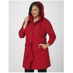 MAGGIE BARNES CATHERINES "AUDREY" TRENCH COAT JACKET Size 2X